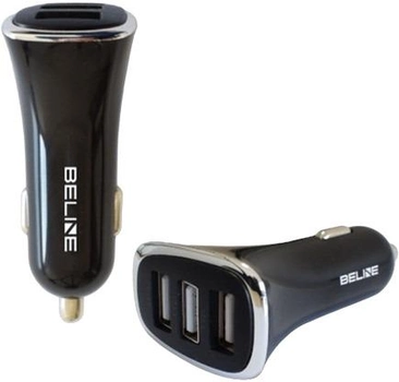 Автомобільний зарядний пристрій Beline 3xUSB 4A Black (5900168334519)