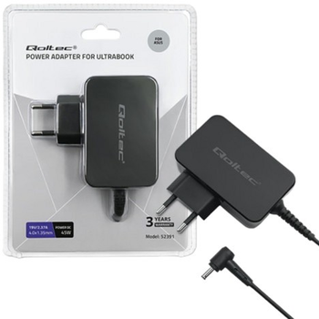 Блок живлення Qoltec для ультрабука Asus 19V 45W 2.37A (5901878523910)