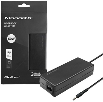 Блок питания Qoltec Premium для ноутбука настольный универсальный 12V 60W 5A (5901878523989)