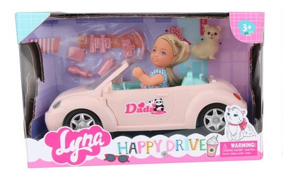 Игровой набор "Кукла Лия в автомобиле" (4610), блондинка