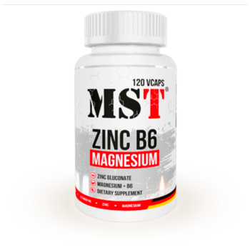 Добавка MST Zinc + Magnesium + B6, 120 капс.