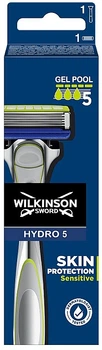 Бритва с 1 сменной кассетой - Wilkinson Sword Hydro 5 Skin Protection Sensitive (1075011-95827)