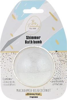 Бомба для ванни "Олія макадамії й кокос" - Be Trendy Shimmer Bath Bomb Macadamia Oil & Coconut Shining Star 100g (1061813-59695)