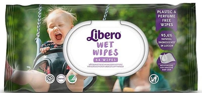 Влажные салфетки Wet Wipes, 64 шт. - Libero Wet Wipes Easy Change 64шт (1188020-144596)