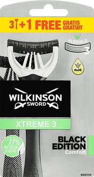 Одноразовые станки, 3 + 1 шт. - Wilkinson Sword Xtreme 3 Black Edition 4шт (847044-79911)