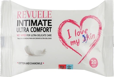 Вологі серветки інтимної гігієни, 20 шт. - Revuele Intimate I Love My Skin Ultra-Comfort Wet Wipes 20шт (1053155-27067652)