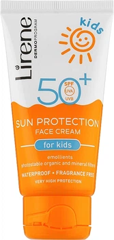 Сонцезахисний крем для обличчя SPF 50 - Lirene Kids Sun Protection Face Cream SPF 50 50ml (170683-69974)
