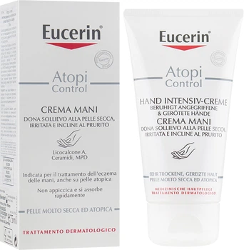 Интенсивный крем для рук для сухой и атопической кожи - Eucerin AtopiControl Hand Intensiv-Creme 75ml (666511-69493)