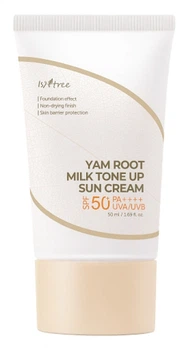 Крем солнцезащитный с тональным действием - IsNtree Yam Root Milk Tone Up Sun Cream SPF 50+ PA++++ 50ml (1270970-146272)