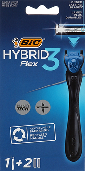 Бритва Flex 3 Hybrid c 2 сменными кассетами - Bic (996711-66010)