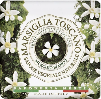 Мило натуральне Nesti Dante Marsiglia Toscano Muschio Bianco Білий мускус 200 г (837524002568)