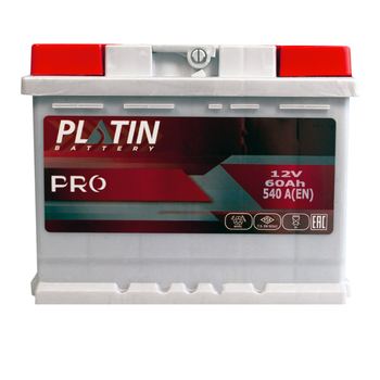 Автомобильный аккумулятор PLATIN Pro MF 60Ah 540A L+ (L2)