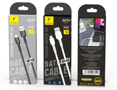 Кабель SkyDolphin S07V TPE High Elastic Line USB - micro USB (M/M), 1 м, Чорний (SDUSB-000598)