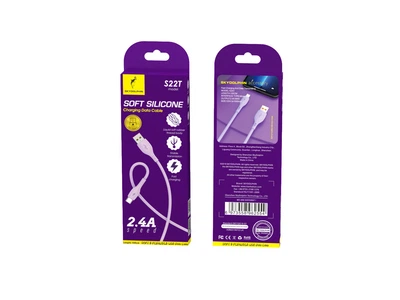 Кабель SkyDolphin S22T Soft Silicone USB - USB Type-C (M/M), 1 м, Чорний (SDUSB-000604)
