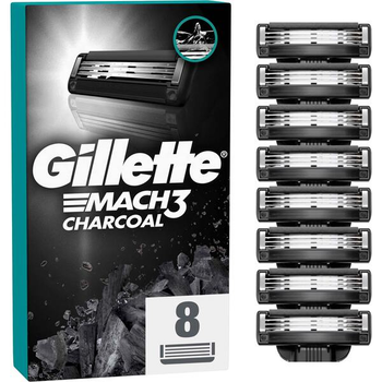 Змінні картриджі для бритви Gillette Charcoal Mach3 8 шт (8700216085472)
