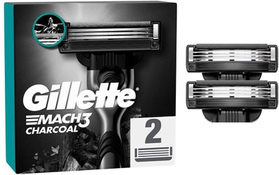 Змінні картриджі для гоління Gillette Mach3 Charcoal 2 шт (8700216062664)