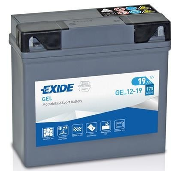 Акумулятор EXIDE GEL [12B] 19 Ah| 185x80x170 (ДхШхВ) CCA 1701 MOTO EN [A] 170