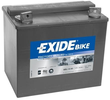 Акумулятор EXIDE GEL [12B] 30 Ah| 197x132x186 (ДхШхВ) CCA 1801 moto