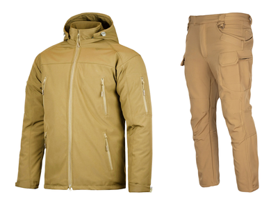 Комплект штани з курткою Soft Shell койот 2XL