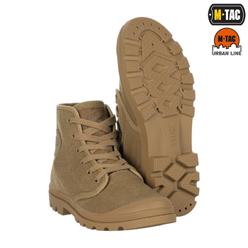 Високі тактичні кеди (черевики-напівберці) 45 розмір (29,5 см) тактичні (військові) трекінгові демісезонні Coyote (Койот) M-tac для ЗСУ
