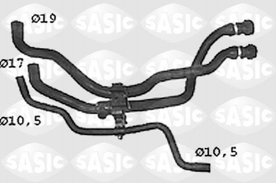 Патрубки системи охолодження SASIC SWH4308 Renault Clio, Kangoo 7700834888