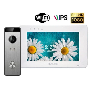 Комплект відеодомофону Qualvision QV-IDS4771W+QV-ODS235SX Silver