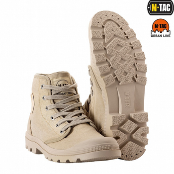 Високі тактичні кеди (черевики-напівберці) 42 розмір (27,3 см) тактичні (військові) трекінгові демісезонні Khaki (Coyote, Пісочний) M-tac для ЗСУ