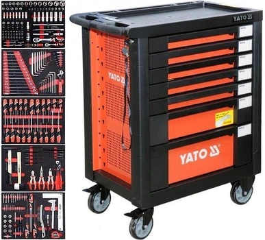 Wózek narzędziowy YATO 5 półek na 4 kołach 7 szuflad 980 x 770 x 465 mm (YT-55290)  