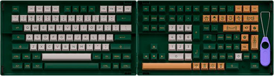 Набор кейкапов Akko London Fullset Keycaps 158 шт White/Green/Orange (6925758615686)