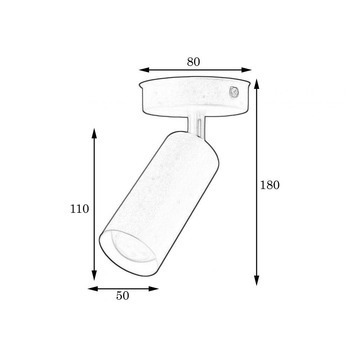 Светильник MSK Electric Tube спот с поворотным механизмом MR 1105-1 GR
