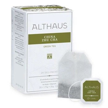 Чай зеленый пакетированный Althaus China Zhu Cha Deli Packs 20 пакетиков по 1,75г