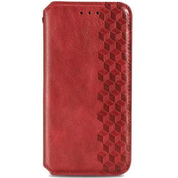 Шкіряний чохол-книжка GETMAN Cubic (PU) для Xiaomi Redmi Note 12 4G Червоний