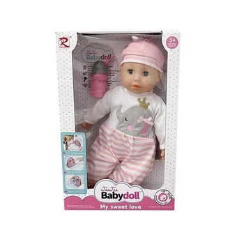 Пупс функціональний із аксесуарами "Babydoll". Pink and White (139665)
