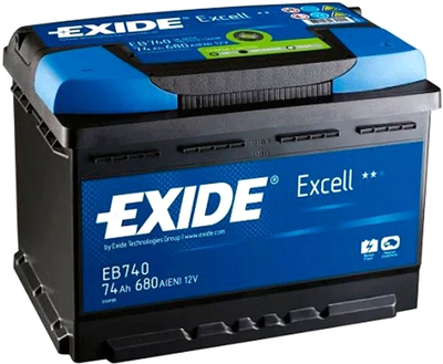 Автомобильный аккумулятор Exide Excell 6СТ-74Ah АзЕ 680A (EN) EB740 (5111)