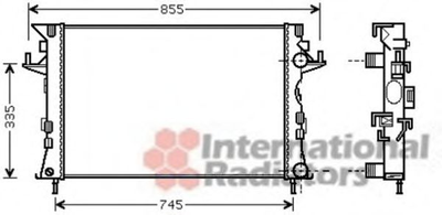 Радиатор охлаждения двигателя RENAULT LAGUNA II (Van Wezel) Van Wezel (43002438)
