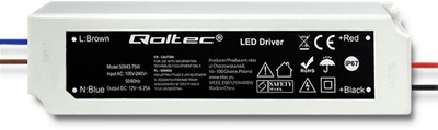 Zasilacz impulsowy Qoltec LED IP67 75W 12V 6,25A Wodoodporny biały (50943) (5901878509433)