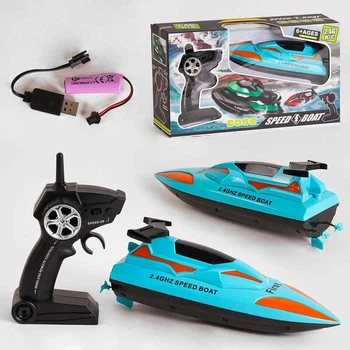 @kt　2/4 Катер на радиоуправлении 2,4 GHz аккумулятор 4 8 V JH-KT 2