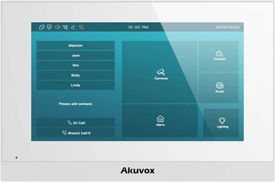 SIP-видеодомофон Akuvox C313WE 7" на Linux с Wi-Fi White (00-00001100)