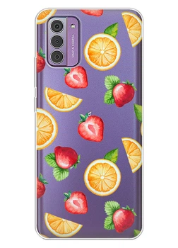Прозрачный силиконовый чехол iSwag для Nokia G310 с рисунком - Фруктовый дизайн (ISNG31046)