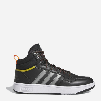 Zimowe sneakersy męskie na platformie wysokie ocieplane Adidas Hoops 3.0 Mid Wtr HR1440 42 (8UK) 26.5 cm Czarne (4065426099003)