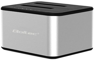 Док-станція Qoltec для 2x HDD/SSD 2.5/3.5 SATA USB 3.0 50316 (5901878503165)