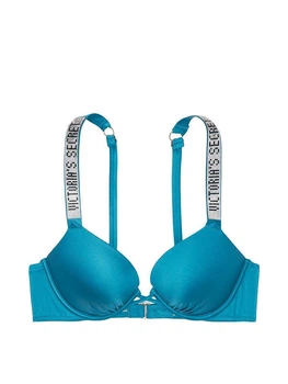 Купальний топ з подвійним Push-Up Victoria’s Secret голубой 32B (70В)