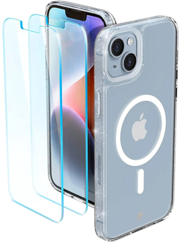 Zestaw Etui plecki + szkło ochronne Spigen Cyrill Shine MAG do Apple iPhone 14 Plus Transparent (8809811864397)