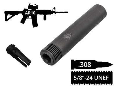 Глушитель 2в1 с пламегасителем AFTactical S44AF24 F241 .308 5/8x24 UNEF AR-10