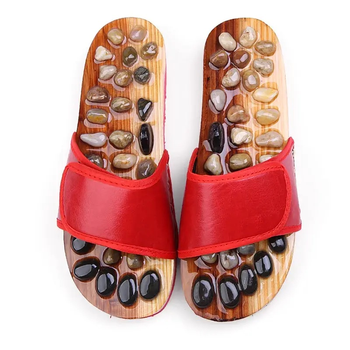 Капці масажні ортопедичні з камінням Penghang massage shoes червоні розмір 40-41