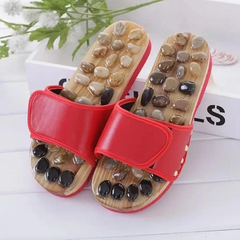 Капці масажні ортопедичні з камінням Penghang massage shoes червоні розмір 42-43