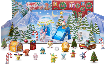 Аксесуари до фігурок Jazwares Pokemon Battle Figure Multipack Deluxe Holiday Calendar (191726426035)