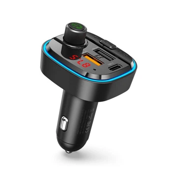 FM-трансмітер XO BCC11 Smart Bluetooth MP3 + 5V3.1A Car Charging with Ambient Light Black