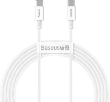 Кабель Baseus Superior Series Fast Charging Type C to Type C PD 100W 1m Cable White (CATYS-B02)