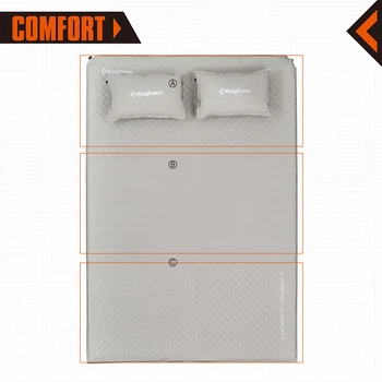 Самонадувающийся коврик KingCamp Comfort Double II KM3594 Beige